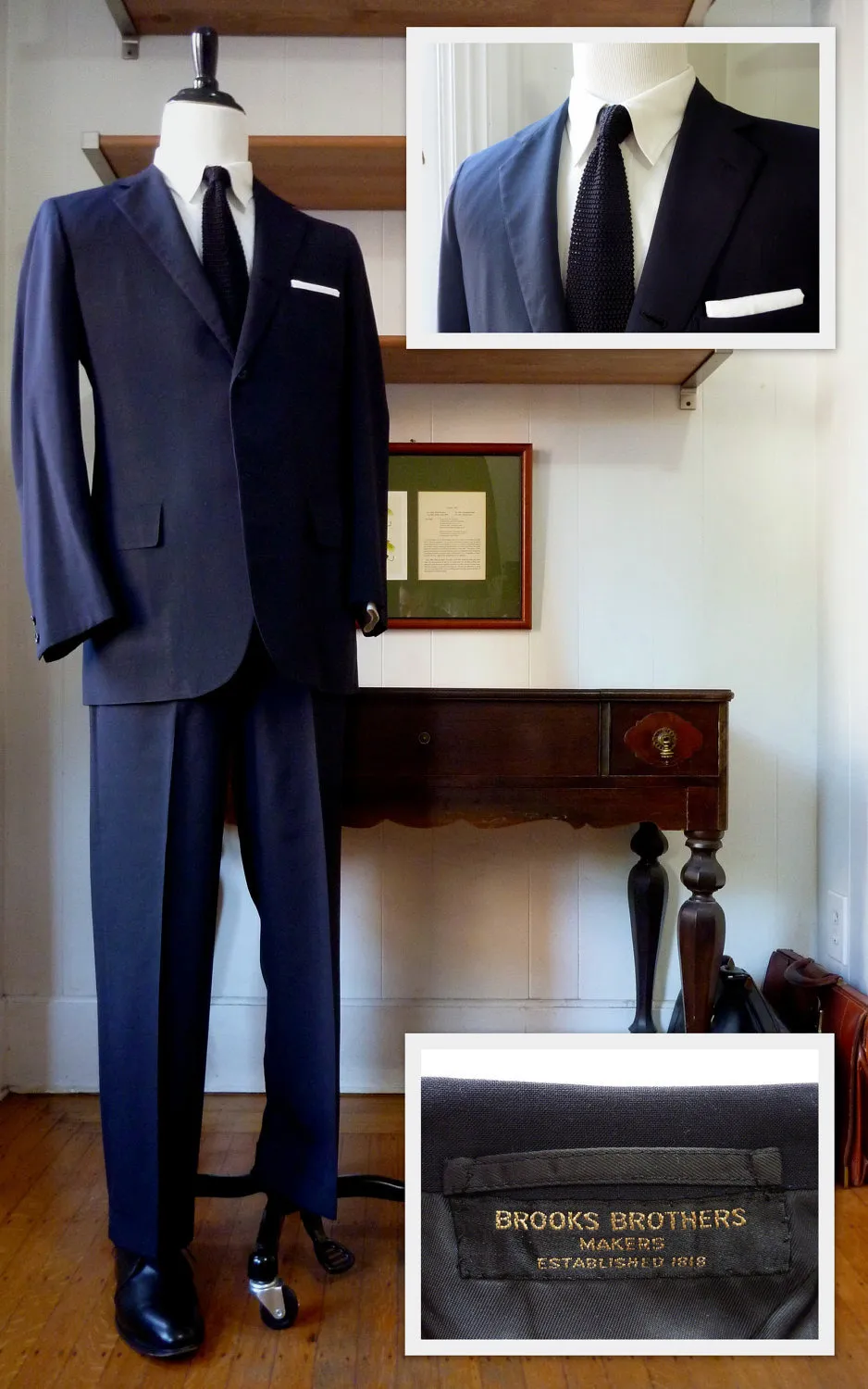 Mannequin blurry shot of suit — input